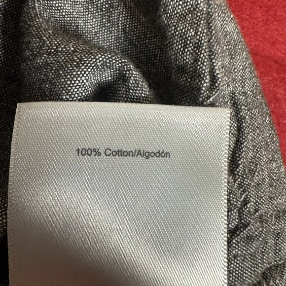 Hurley Shirt Mens XL Grey Button Up Cotton Short Sleeve Collared Pocket Adult - Picture 3 of 8